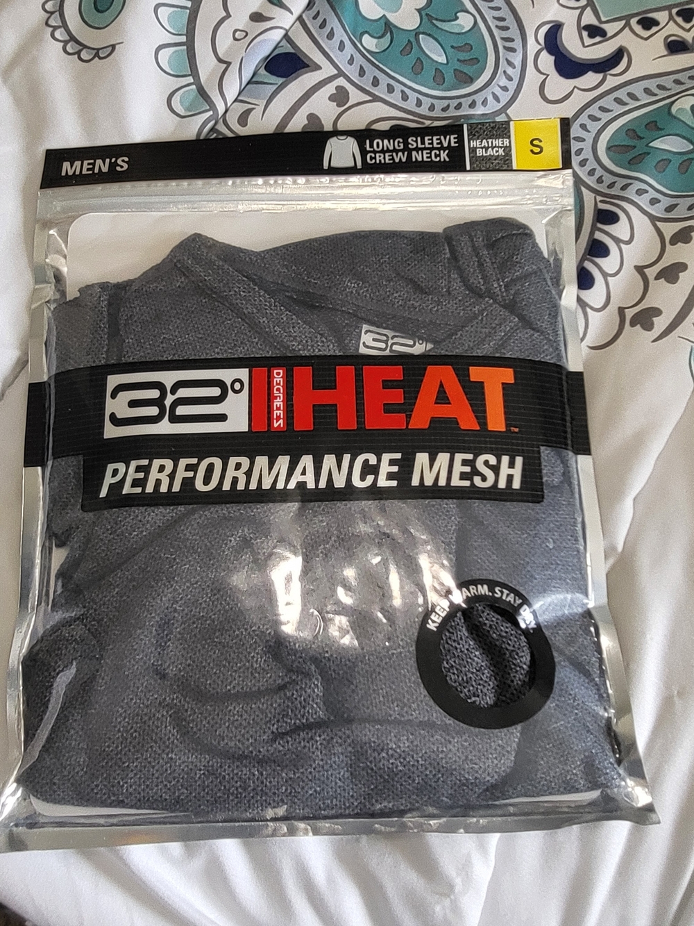 32 Degrees HEAT Performance Mesh Long Sleeve Crew - Gray